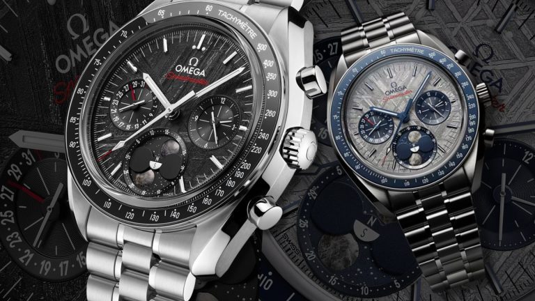 สัมผัสตำนานจักรวาลบนข้อมือ OMEGA Speedmaster Moonphase Meteorite