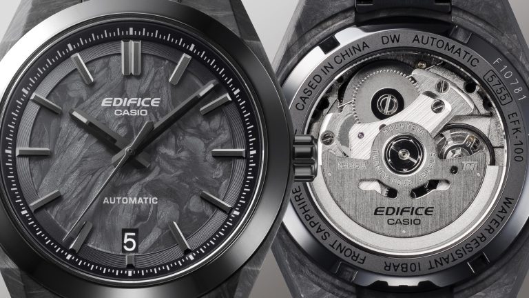 EDIFICE EFK-100CD ครั้งแรกกับนาฬิกาจักรกลวัสดุฟอร์จด์ คาร์บอนจาก Casio 