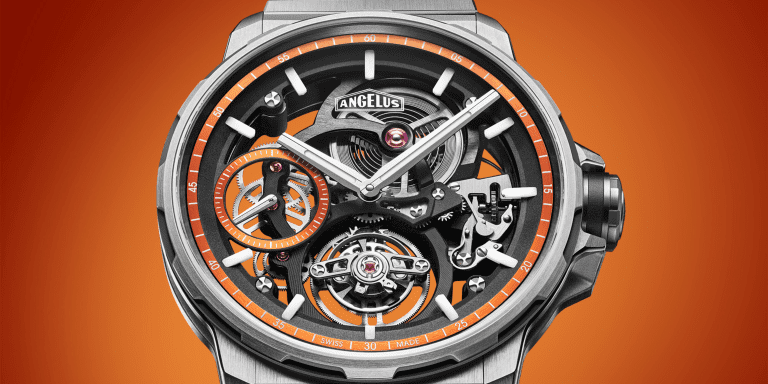 Angelus Flying Tourbillon Skeleton Titanium Orange Edition ความทรงพลังอันเจิดจ้าที่ถ่ายทอดผ่านโครงสร้างสเกเลตัน