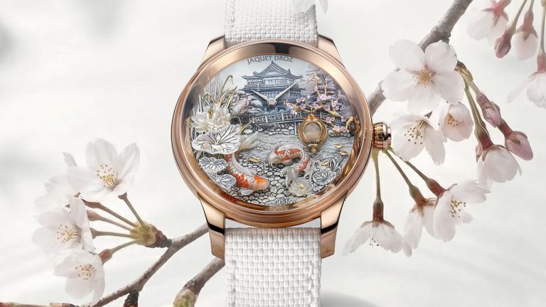 Jaquet Droz Petite Heure Minute “Japanese Garden” เมื่อความสงบของสวนญี่ปุ่นถูกรังสรรค์ผ่านหัตถศิลป์เปลือกหอยมุกชั้นสูง