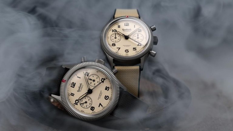 Hanhart 417 TI Desert Pilot จิตวิญญาณนาฬิกานักบินในเฉดสีแห่งทะเลทราย