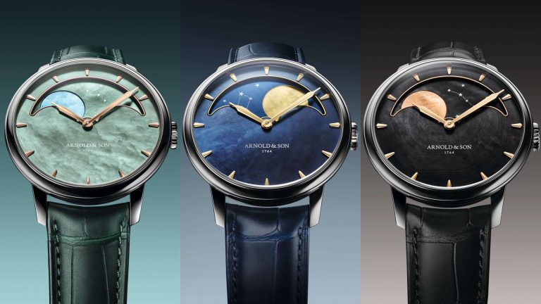 Perpetual Moon 41.5 Steel “Colours of the Moon” เมื่อหน้าต่างแสดงข้างขึ้น-ข้างแรมของ Arnold & Son ได้รับการแต้มสีสันใหม่