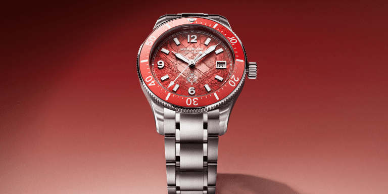 Montblanc Iced Sea Automatic Date 0 Oxygen Limited Edition 300การผจญภัยครั้งใหม่เหนือธารน้ำแข็งสีแดง