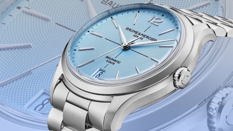 Baume & Mercier เผยโฉม Clifton Baumatic 39mm โดดเด่นด้วยหน้าปัดกิโยเชสีฟ้าไอซ์บลู ตัวเรือนขนาด 39 มม. สวมใส่ง่าย 