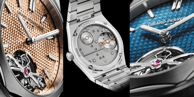 Girard-Perregaux ต่อยอดการฉลองครบรอบ 50 ปี โมเดล Laureato ด้วย Laureato Fifty Tourbillon Micro-Rotor 39 m